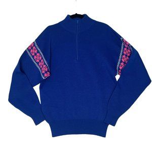 Obermeyer Sport Size XL Alaska Style Pullover Sweater Fair Isle Ski Wool